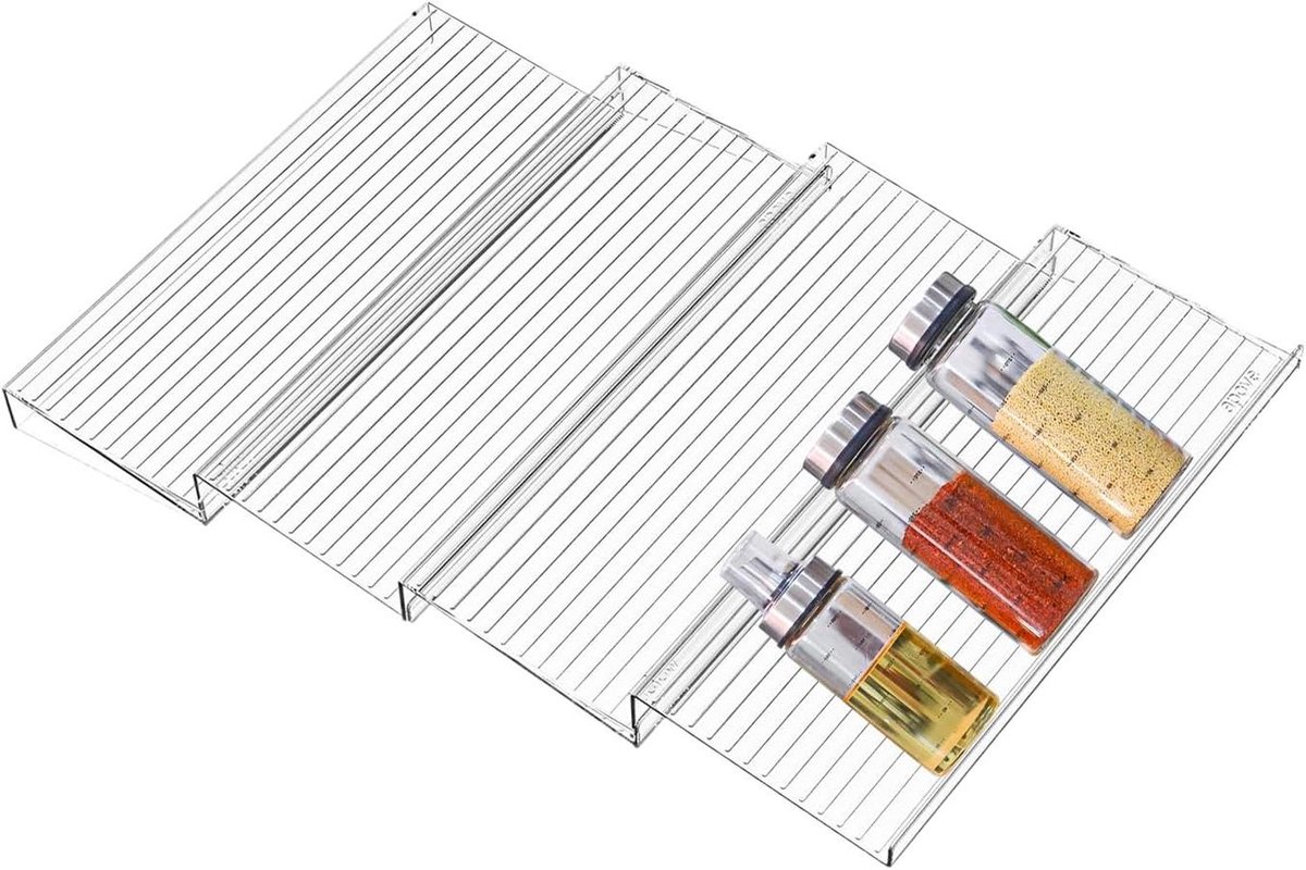 Kruidenrek Lade - Kruidenorganizer Set - Keuken Ordenen - Stapelbaar Ontwerp - 4 stuks - Wit