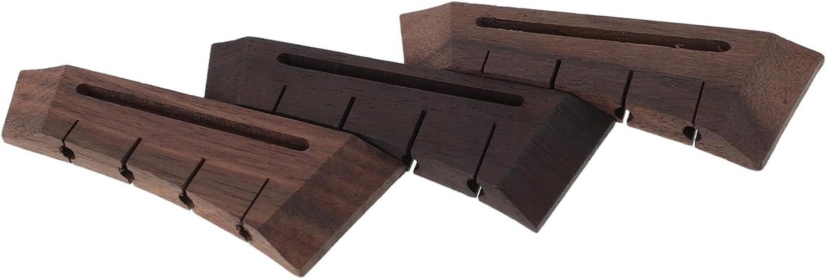 Ukelelebrug Hout - Ukelele Onderdeel - Muziek Maken - Stabiele Snaren - 9x3.2x0.7cm - Lichtbruin