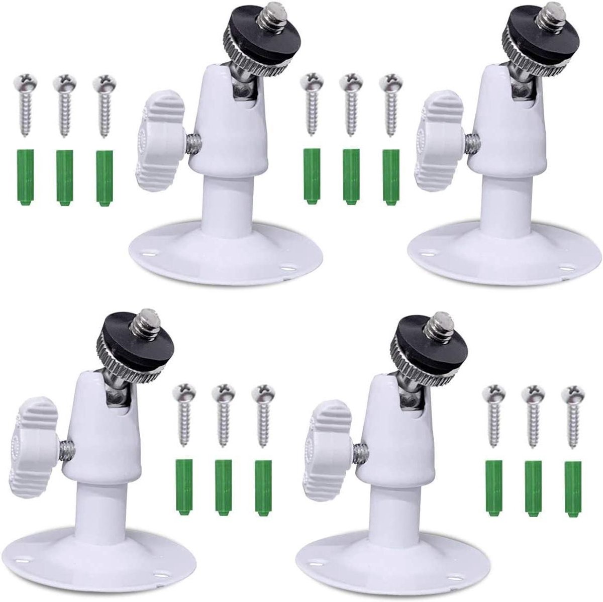 Camerahouders - Wandhouder Camera Bevestiging - Camera Beveiligen - Universele Schroefdraad - Mini Formaat - Wit