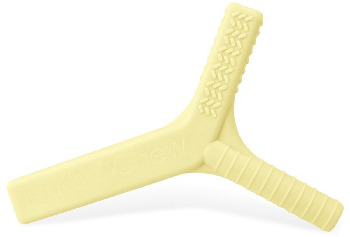 ARK Therapeutic kauwspeelgoed Y-Chew sensorisch bijtproduct geel.