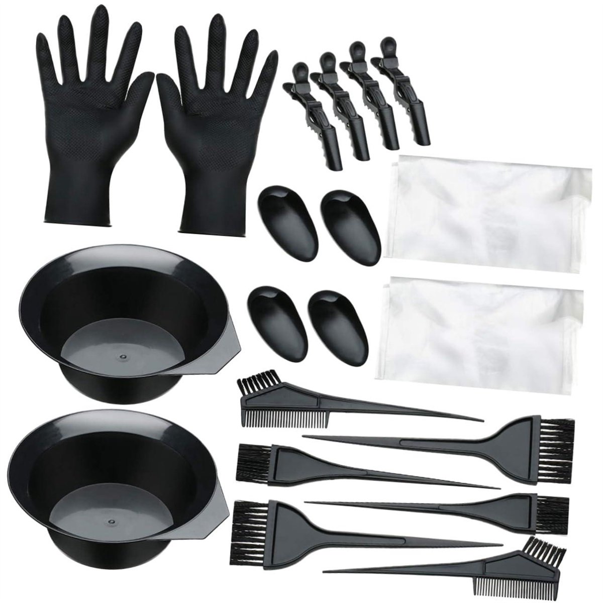 carmdering - Professioneel Haarverf Set - DIY Kleurkit - Haarfärbemittel Kit - 20-Delig Accessoires - Chemisch Bestendig Materiaal - Herbruikbaar Ontwerp - Gemakkelijk Schoon Te Maken - Voor Salon En Thuis Gebruik - 1 Set