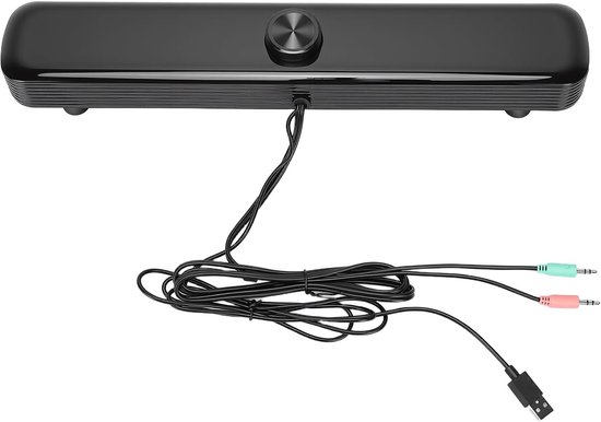 Computerluidspreker - Soundbar Laptop - Meeslepend Geluid - Ademlicht Effect - 46 x 11 x 8 cm - Zwart van Merkloos — afbeelding 5