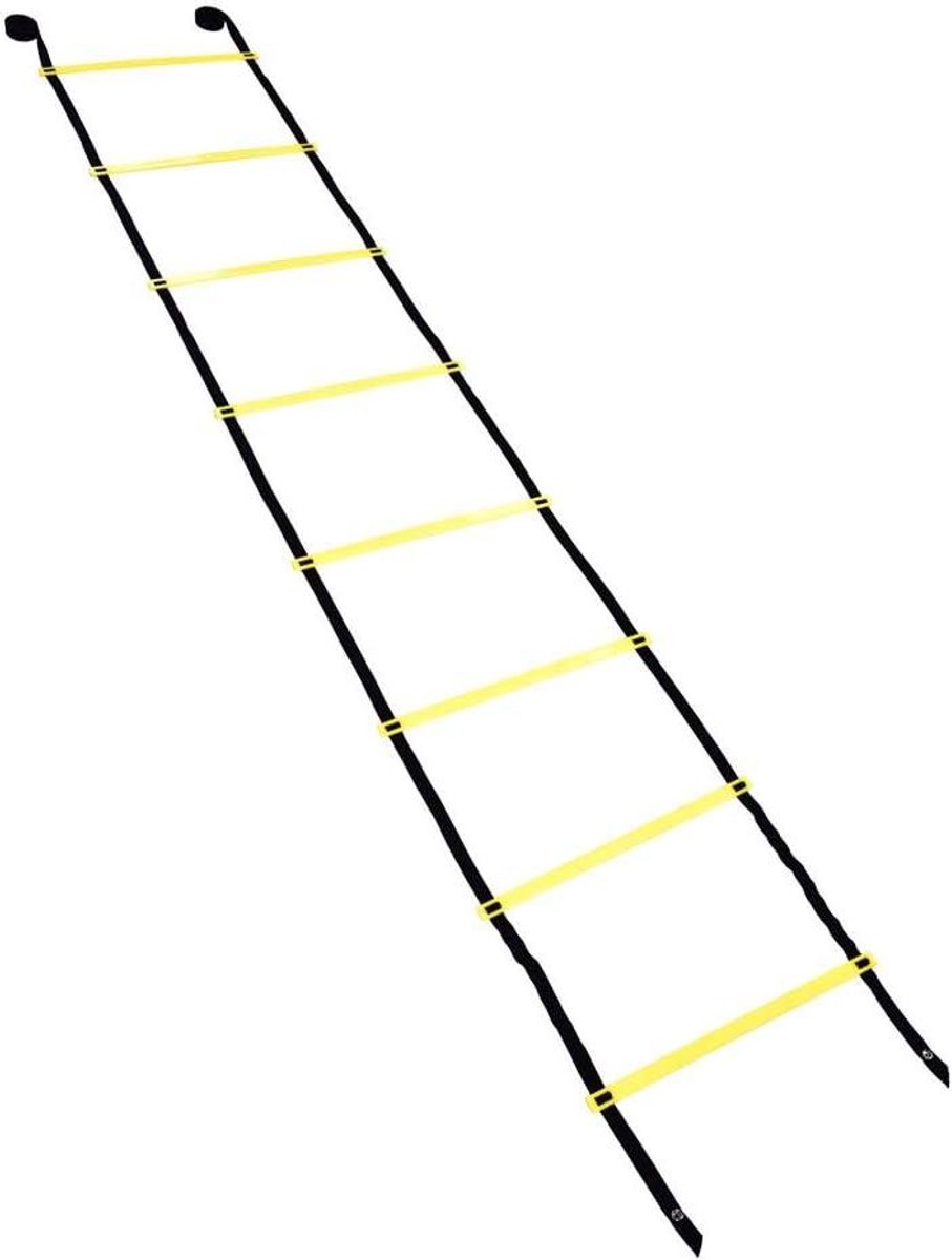 Voetbal Trainingsladder - Behendigheidsladder Snelheidsoefening - Sporttraining Verbeteren - Verstelbare Plat Plastic Sporten - 4 meter - Geel