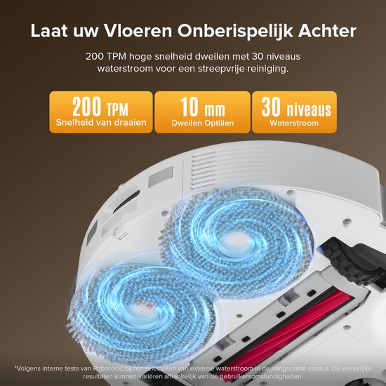 Roborock QV 35S Set-Robotstofzuiger–10000 Pa zuigkracht–Dubbele anti-klitborstels–Slimme obstakelvermijding–Dubbele opklapbare–Draaiende dweilen–Automatisch dweilen–Zelfdrogend–twee stofzuigerzakken en één filter-Wit–Qrevo plus Upgrade