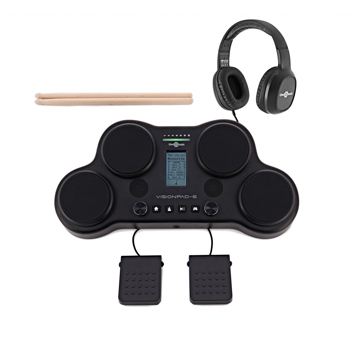 VISIONPAD-6 Elektronisch Drumpad, Pakket, van Gear4music