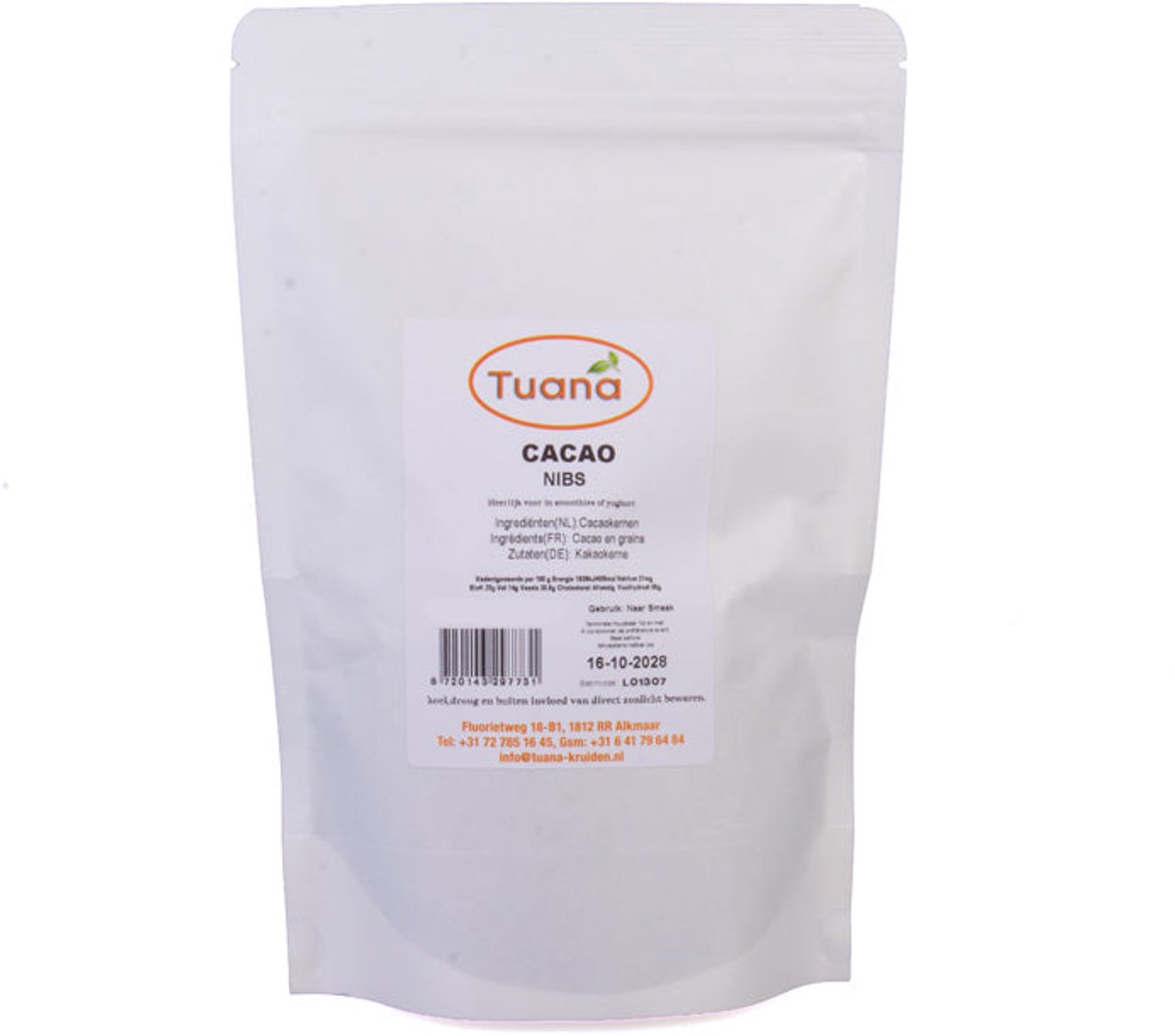 Tuana Kruiden - Cacao Nibs 100g - Z100031
