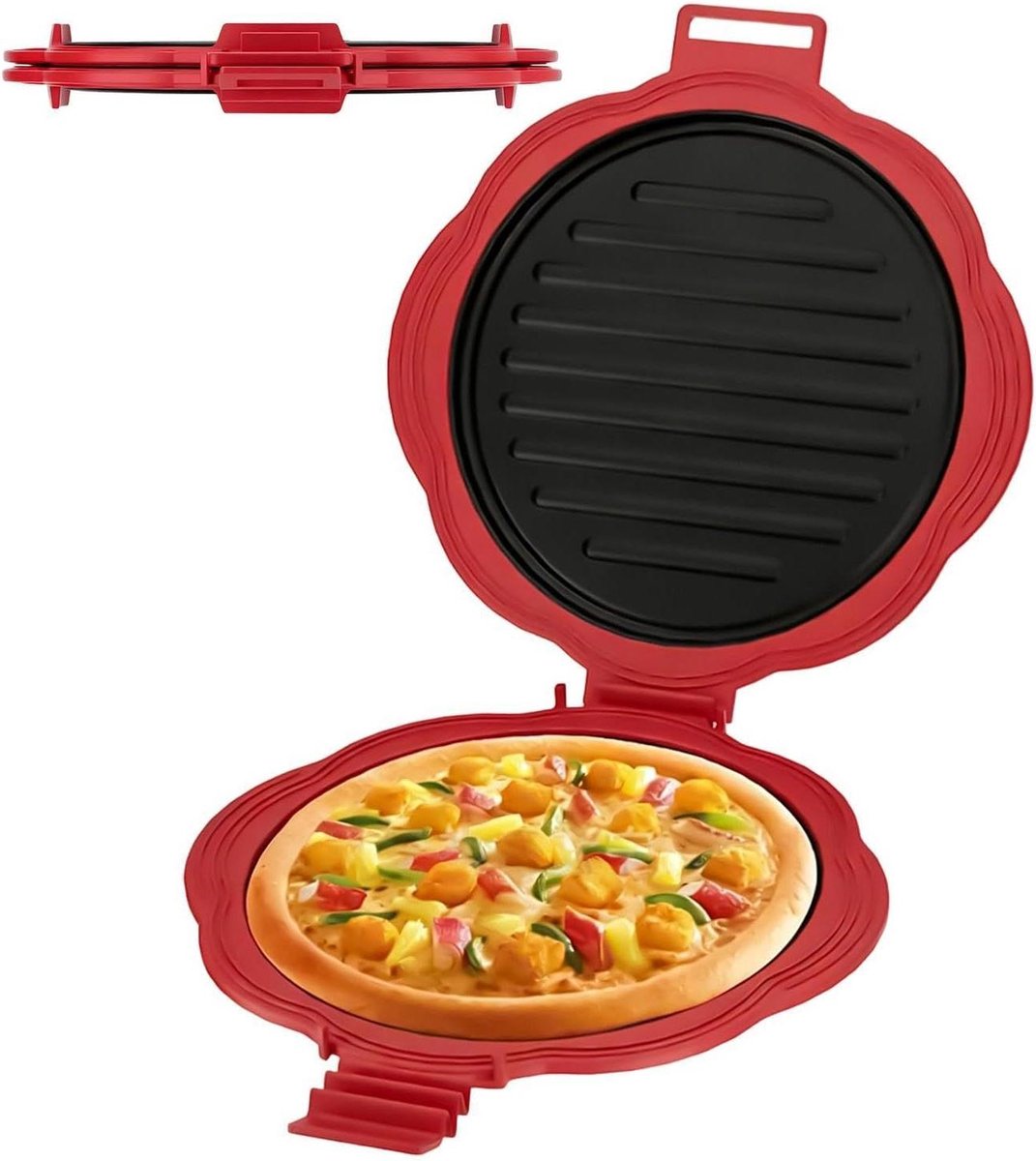 Tosti ijzer - Sandwichmaker grill - Ontbijt maken - Dubbelzijdig verhitten - 27 cm breed - Zwart