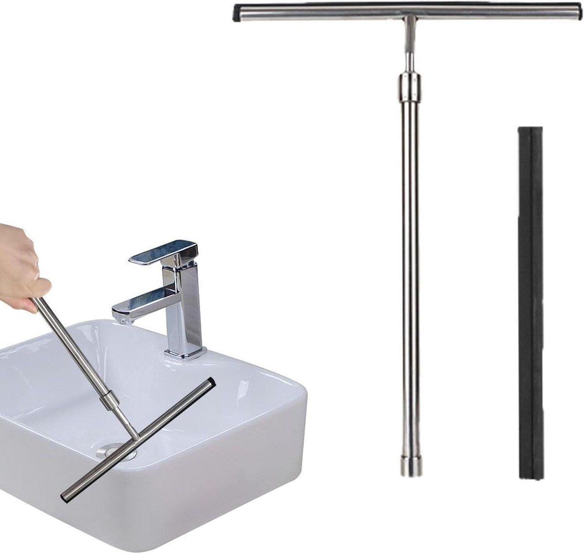Raamwisser - Glasreiniger - Streeploos Ramen - Flexibele Verlenging - 347 x 261 cm - Veelkleurig