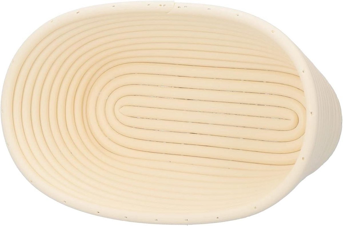 Rijsmand Brood - Broodmand Bakken - Brood Fermenteren - Hygiënische Voorbereiding - 25 x 15 x 9 cm - Gebroken wit