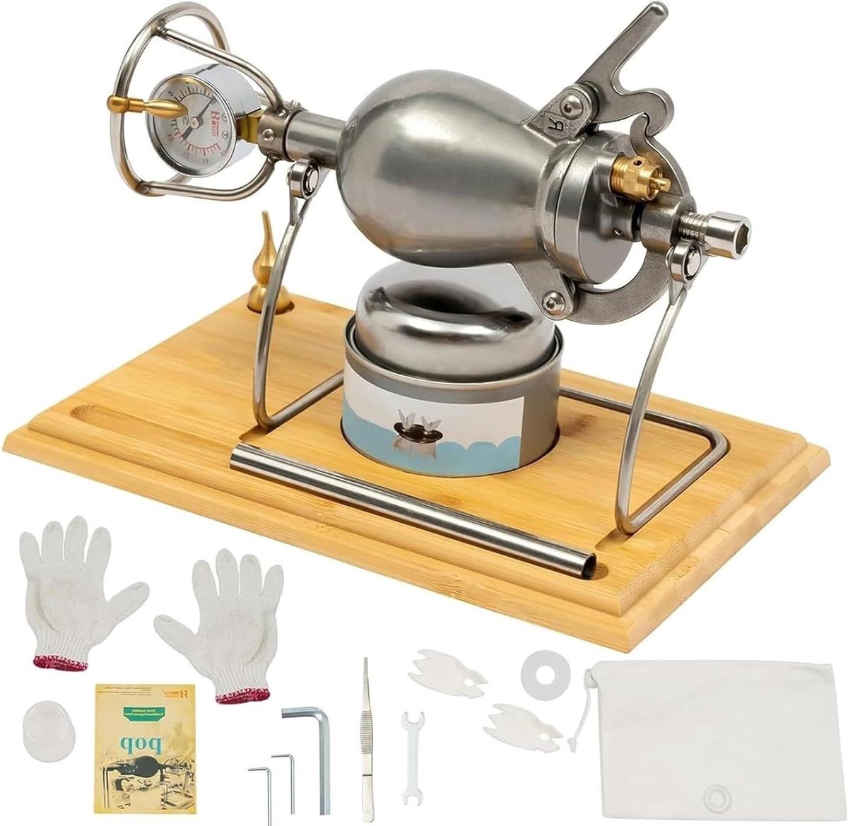 Popcorn Maker - Maïs Popper - Snacks Maken - Hoge Druk Systeem - 1 Liter - Zilver
