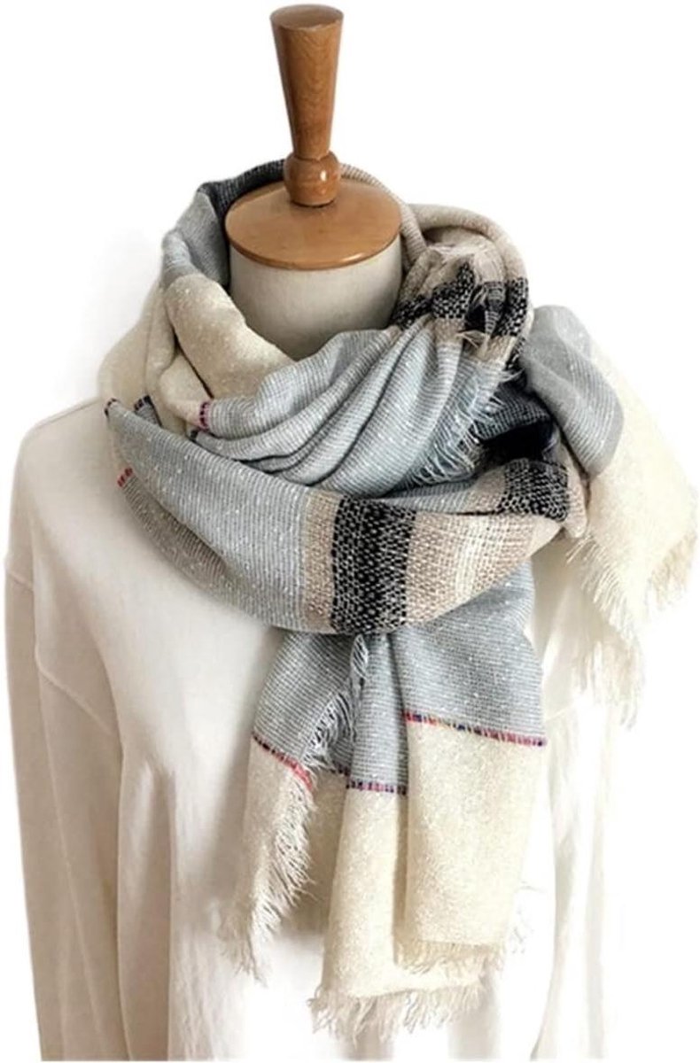Winter Sjaal - Dames Heren - Warm Blijven - Zacht Katoen Linnen - 200x100cm - Plaid