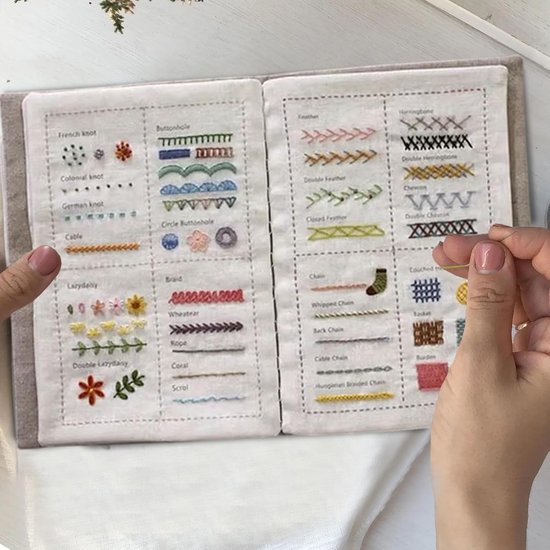 Borduursteken boek - Handwerk gids - Creatief handwerken - Hoogwaardig materiaal - 106 pins - Set — afbeelding 4