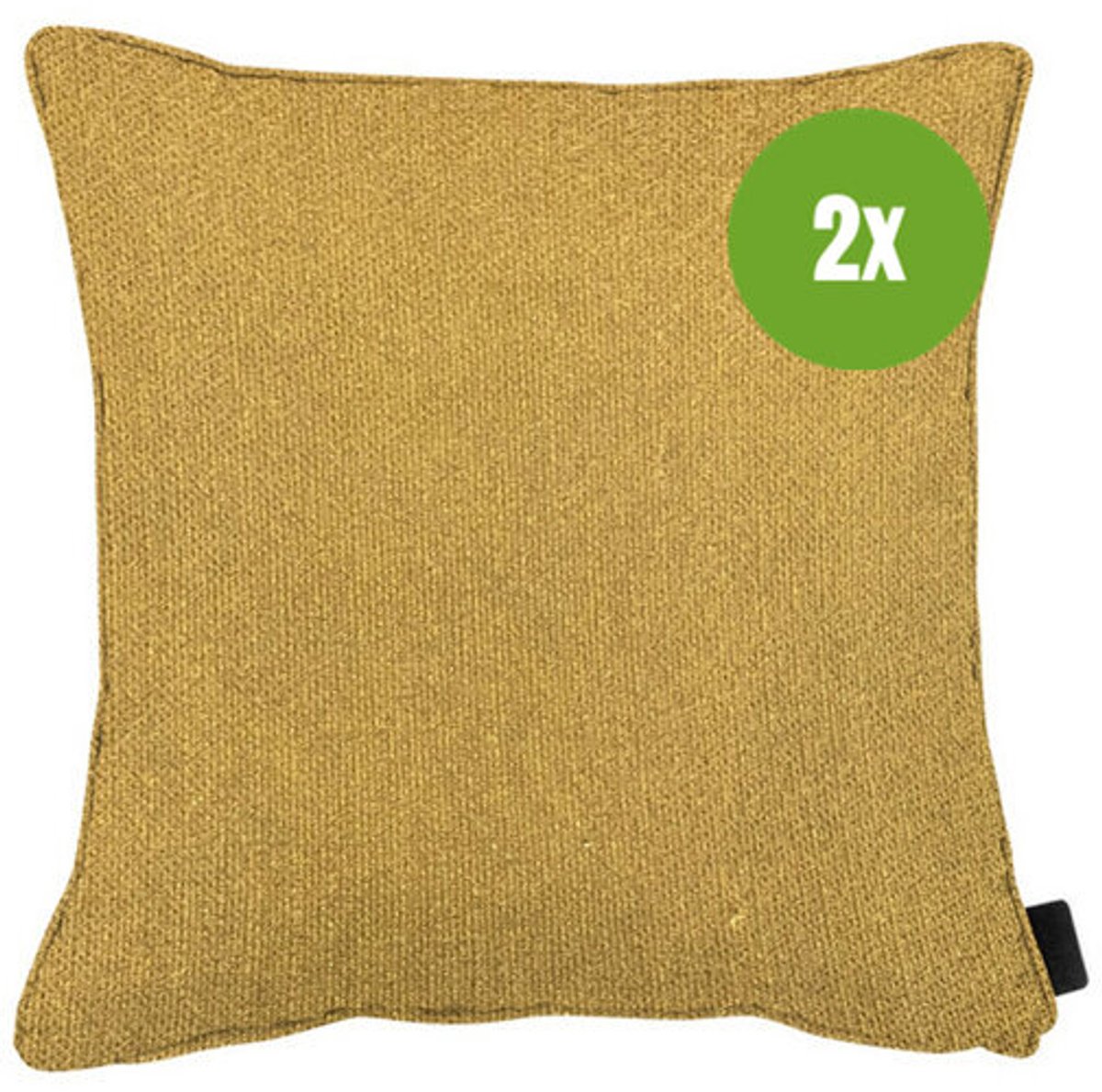 Sierkussen paspel ca.50x50cm Outd WR Napels mustard 2 stuks