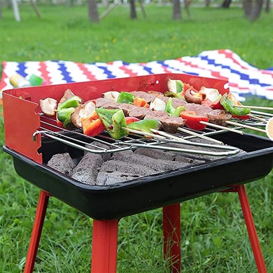 bbq charcoal grill Home Barbecue Charcoal Grill Garden Barbecue Picnic Barbecue Tools Portable Barbecue Suitable for 3-5 People barbecue grill (Color : Red) — afbeelding 4