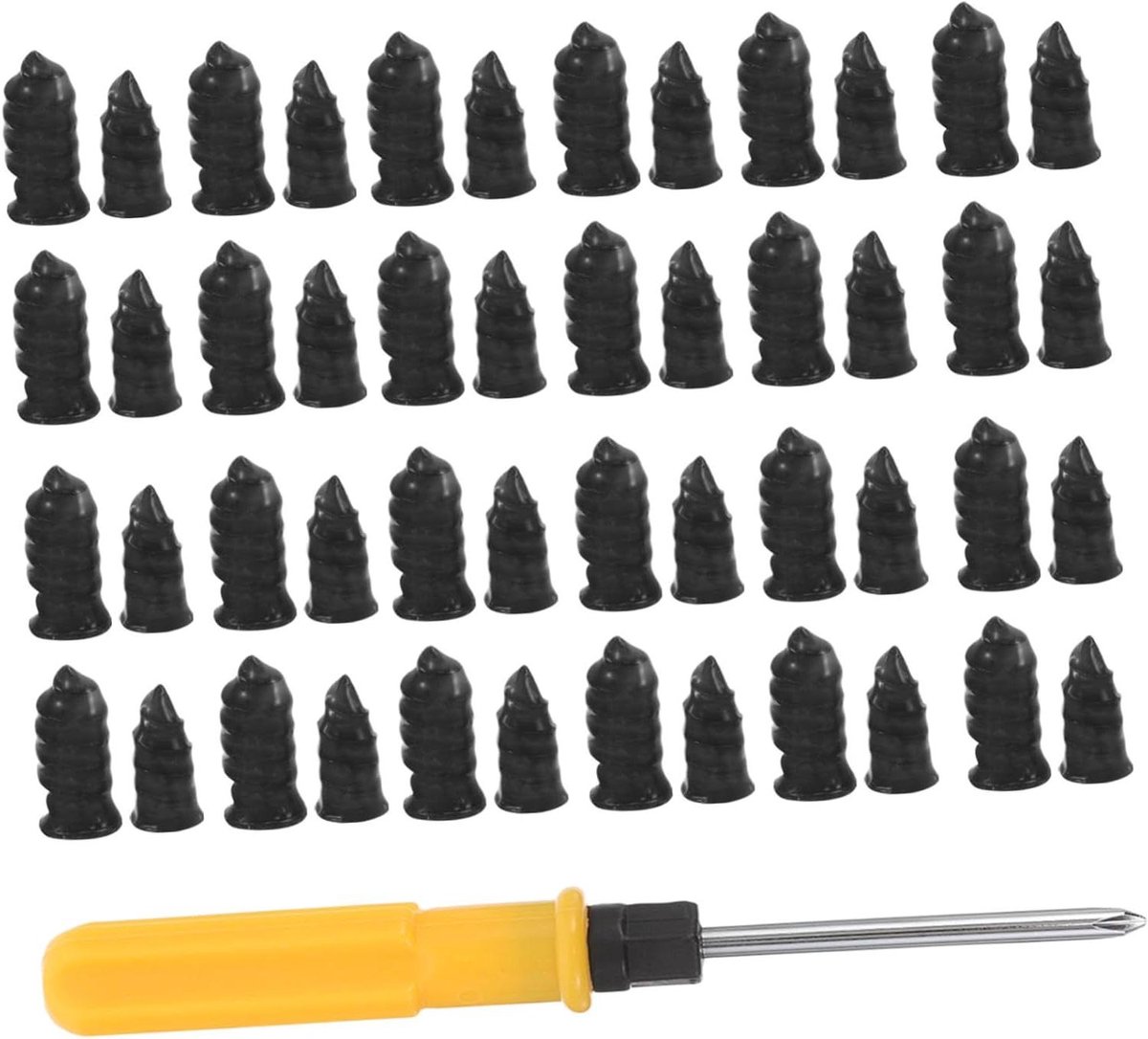 Bandenreparatieset - Vacuümbandenschroeven Bandenplugset - Lekke Banden Repareren - Snelle Effectieve Reparatie - 15 x 1.5 x 0.5 cm - Zwart