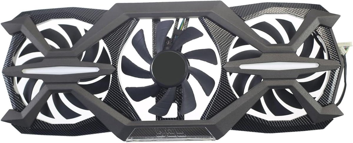 Grafische kaart ventilator - Koellichaam fan - Component koelen - Efficiënte warmteafvoer - 1x1x1 cm - Zwart
