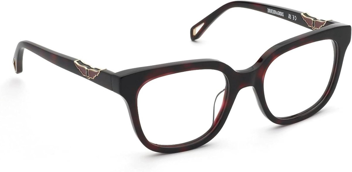 Dames Brilmontuur - Optisch Montuur - Dagelijks Gebruik - Gemaakt in Italië - 54 mm - Rood Havana
