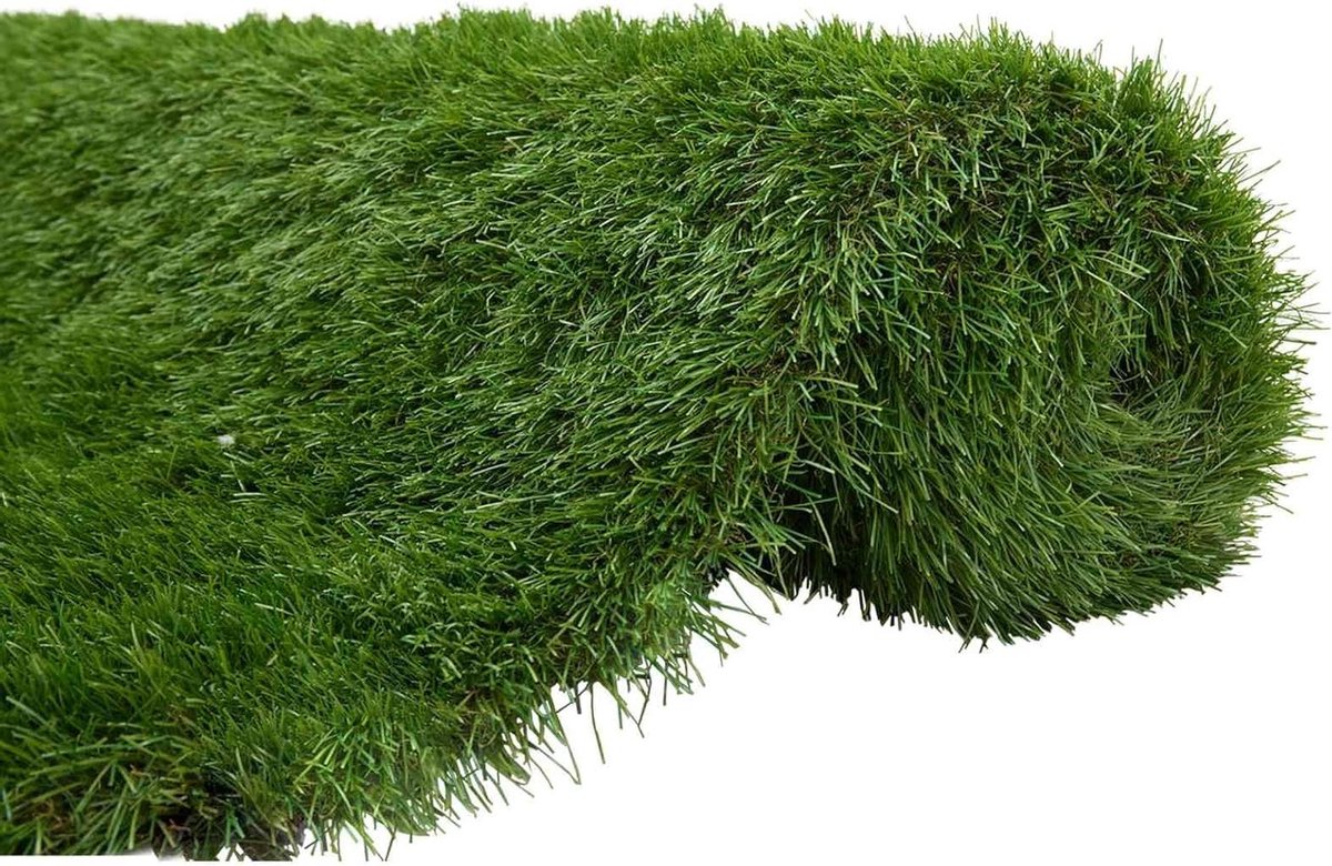 vidaXL Kunstgras PP & PE, Roll-up Tuin Tapijt, Weerbestendig en UV-bestendig Buitenkleed voor Balkon, Snelle Afwatering Beige Kunstgras