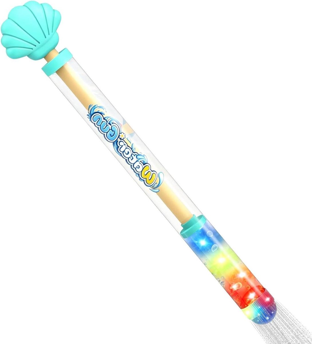 Waterspuit met LED - Zomerspeelgoed - Buiten spelen - Tik activeert licht - 36 x 7 x 4 cm