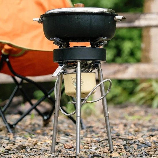 Kampeerbrander - Outdoor Kooktoestel - Buiten Koken - Dubbel Voorverwarmingssysteem - 12 kg Draaglast - Zilver — afbeelding 3