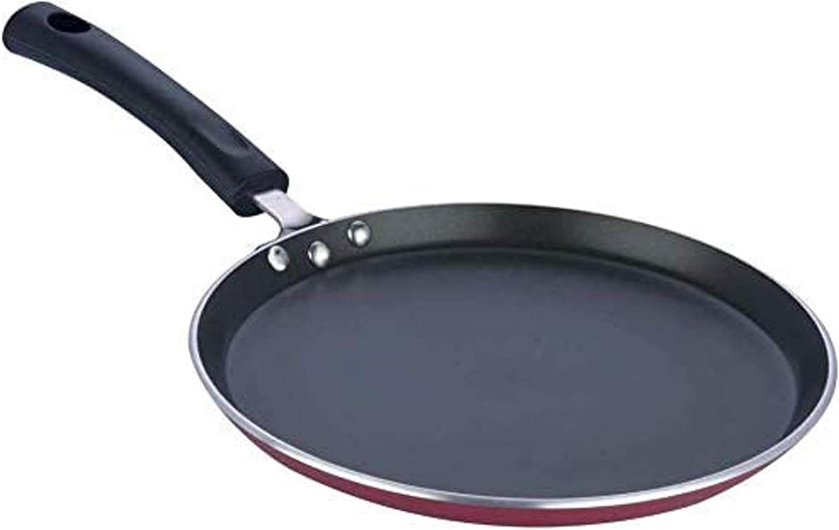 Koekenpan - Pannenkoek Pan - Ontbijt Maken - Antiaanbaklaag - 28 cm - Zilver