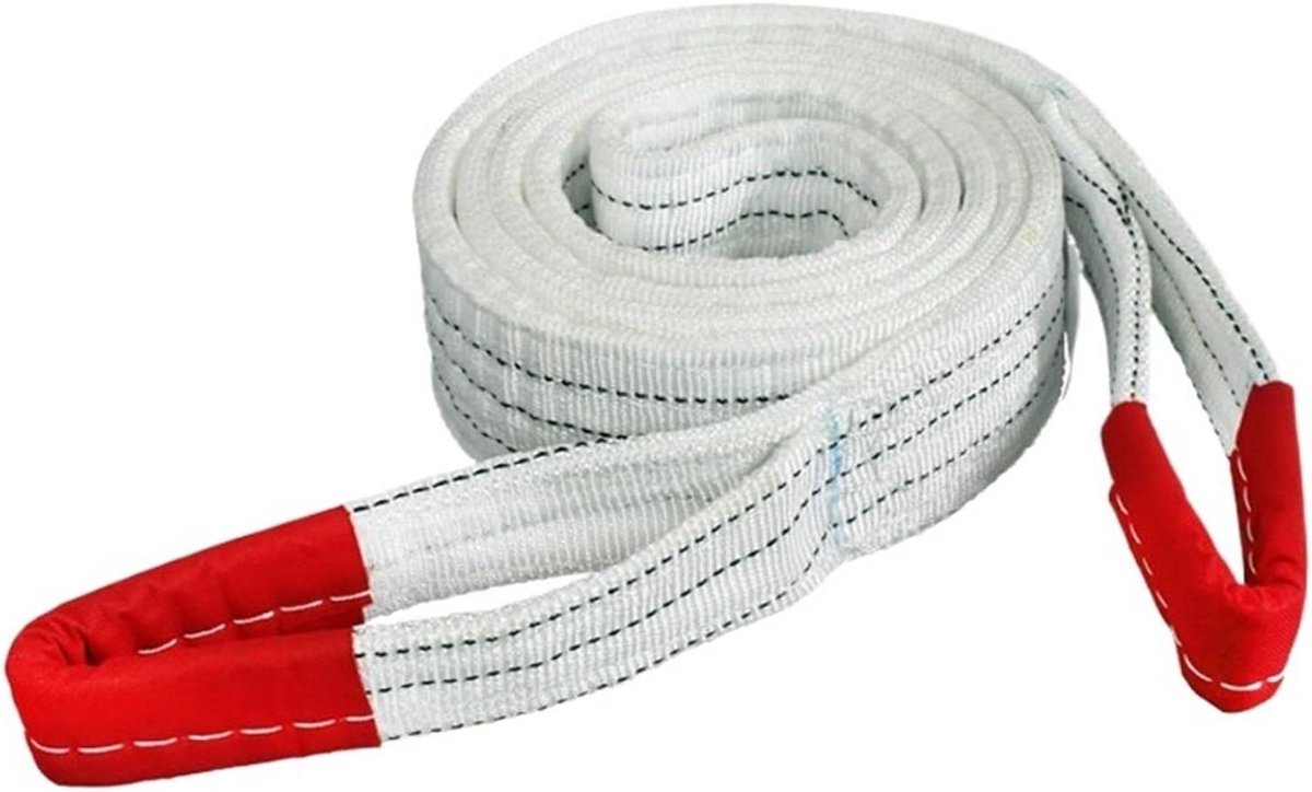 Zware hijsband - Draagriem polyester - Veilig heffen - 4-laags gevlochten - 1 tot 2 ton - Oranje