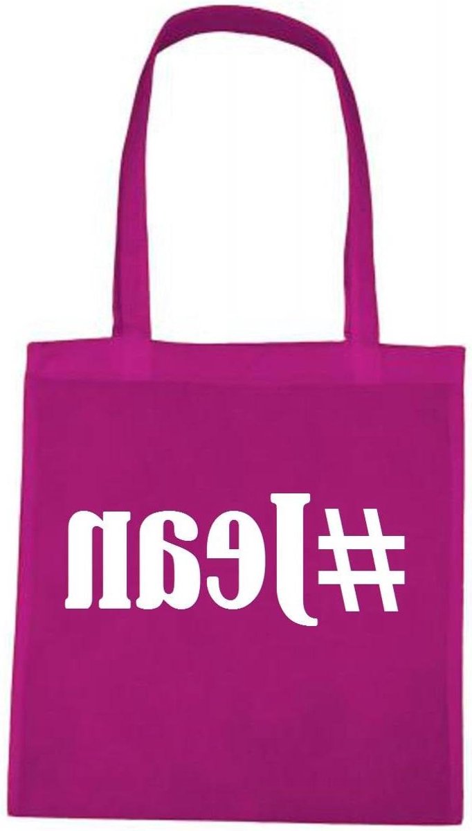 Schoudertas - Draagtas katoen - Dagelijks gebruik - Vormvast door naden - 38x42 cm - Roze
