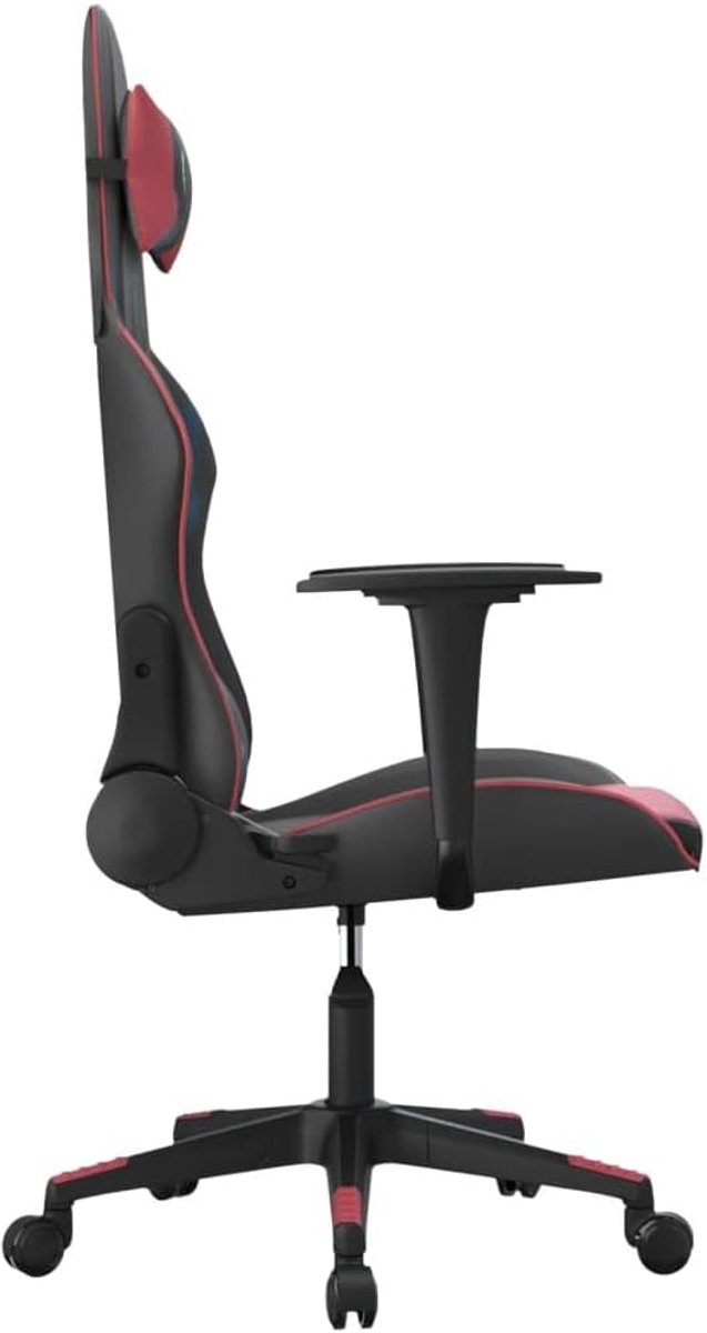 Gaming Stoel - Comfortabele Stoel - Ontspannen Zitten - Met Massagefunctie - 52x51x21 cm - Zwart Wijnrood — afbeelding 4