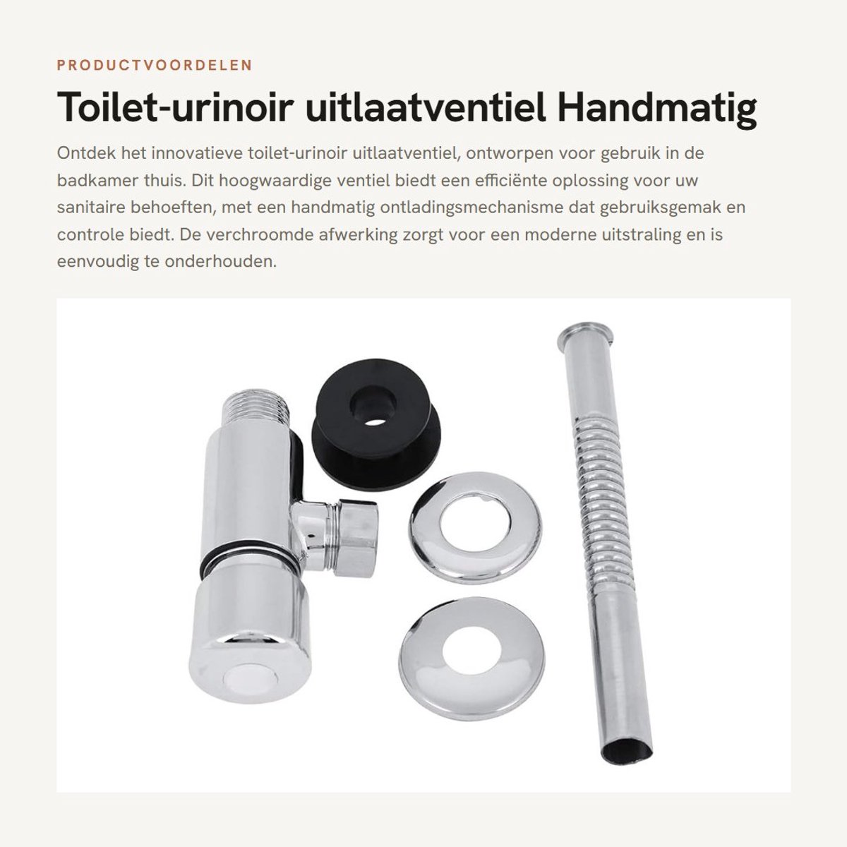 Dailygoods- Urinaalventiel met handmatig ontladingsventiel - Urinoirblokjes - IverClean-accessoires - Voor thuis - Badkamer - Schokbestendig - Urinoir