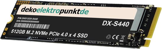 Interne SSD - Harde schijf - Systeem Upgrade - NVMe PCIe 4.0 - 512GB - Zwart — afbeelding 4