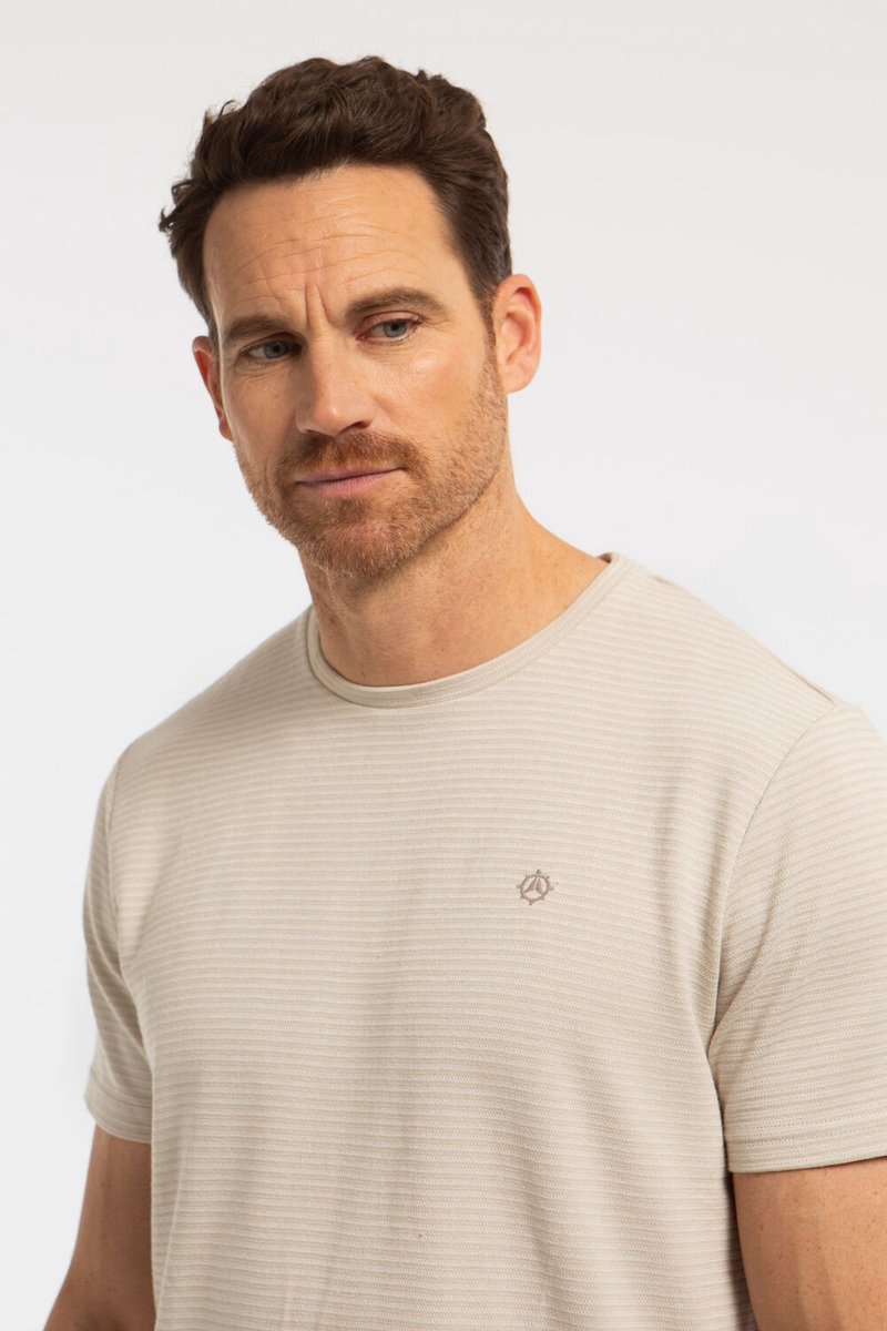 Pilot Heren T-shirt Bruin - Maat XL