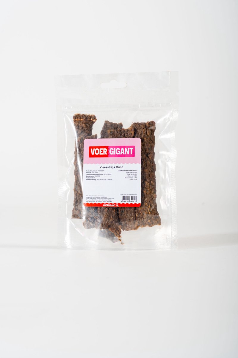 Vleesstrips Rund 12 x 100 g