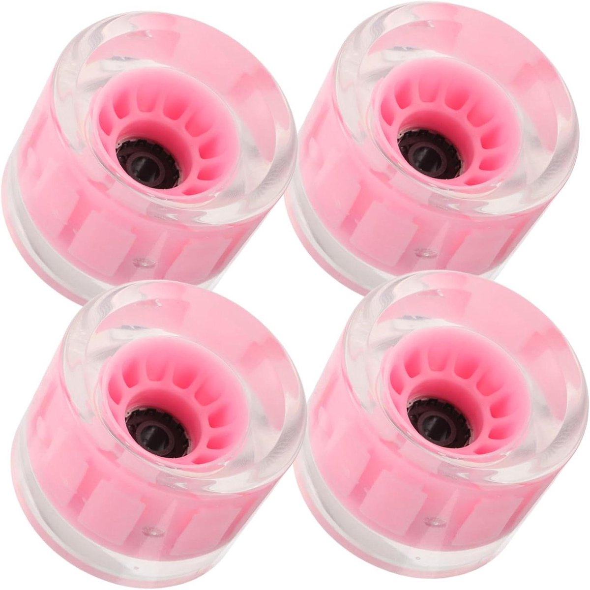 Skateboard Wielen Set Cruiser Wielen Straat Skaten Oplichtend Effect 6.7cm Diameter