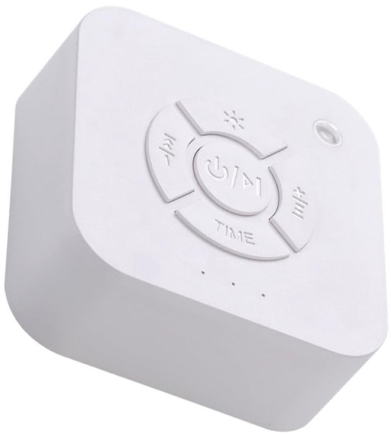 Slaapgeluid Apparaat - Witte Ruis Machine - Ontspanning Bevorderen - Met Ademhalingslicht - 10 x 10 x 6 cm - Wit — afbeelding 2