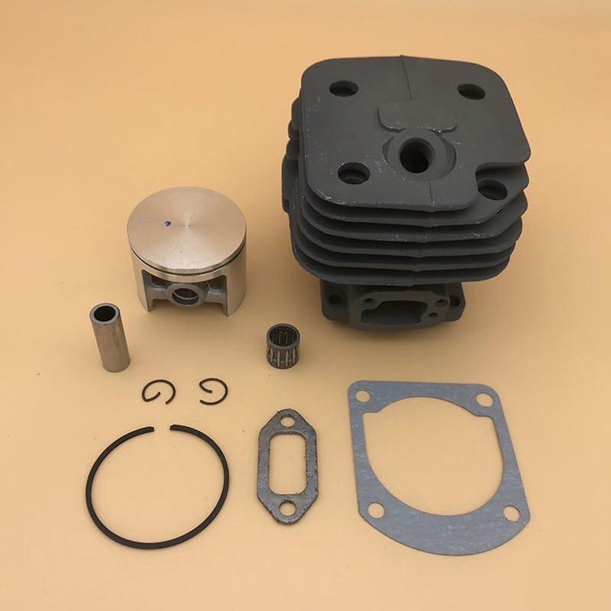 Cilinder Zuiger Set - Motor Onderdelen - Kettingzaag Onderhoud - Directe Vervanging - 52MM Boring - Zilverkleurig