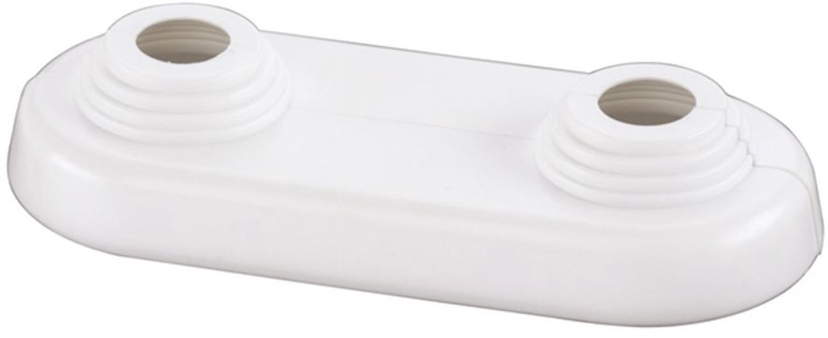 Flamco Dubbele rozet vlak 10-22mm x asafstand 50mm Kst. wit, F44214