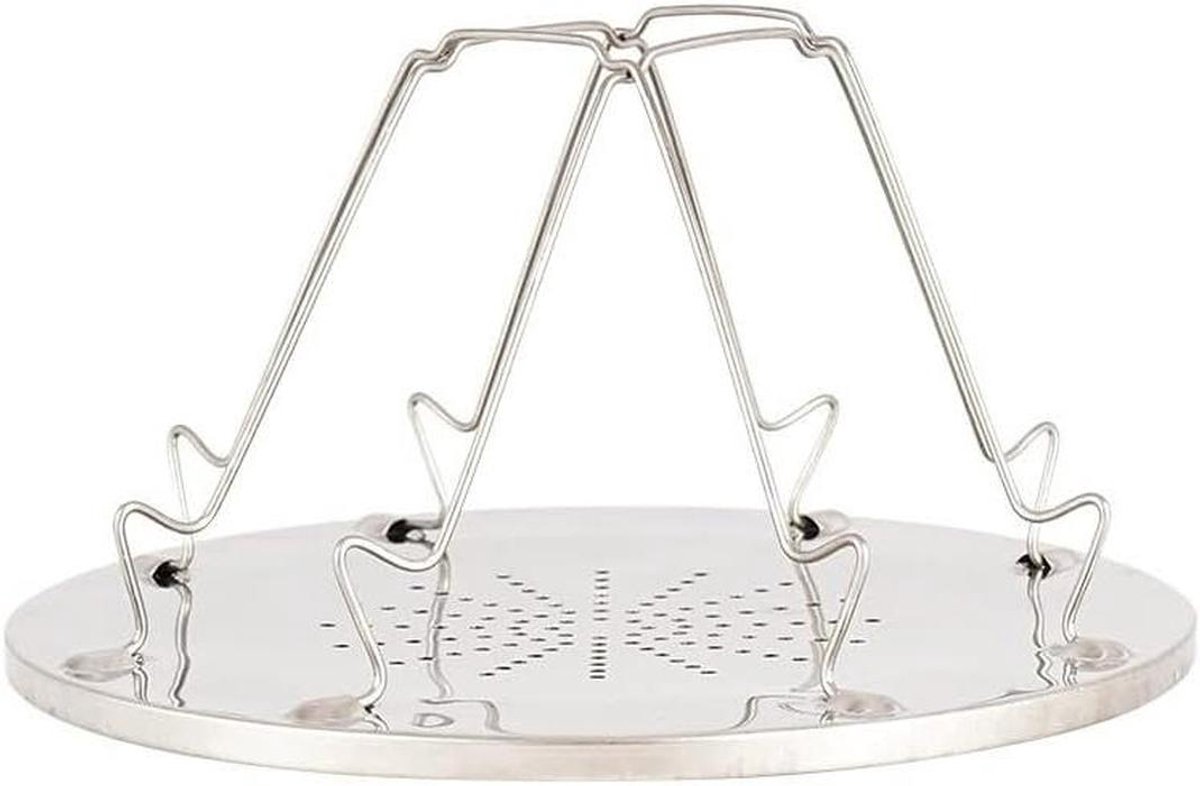 Opvouwbaar Broodrooster Rek Camping Broodrooster Buiten Koken Roestvrij Staal 22x12.5cm Zilver