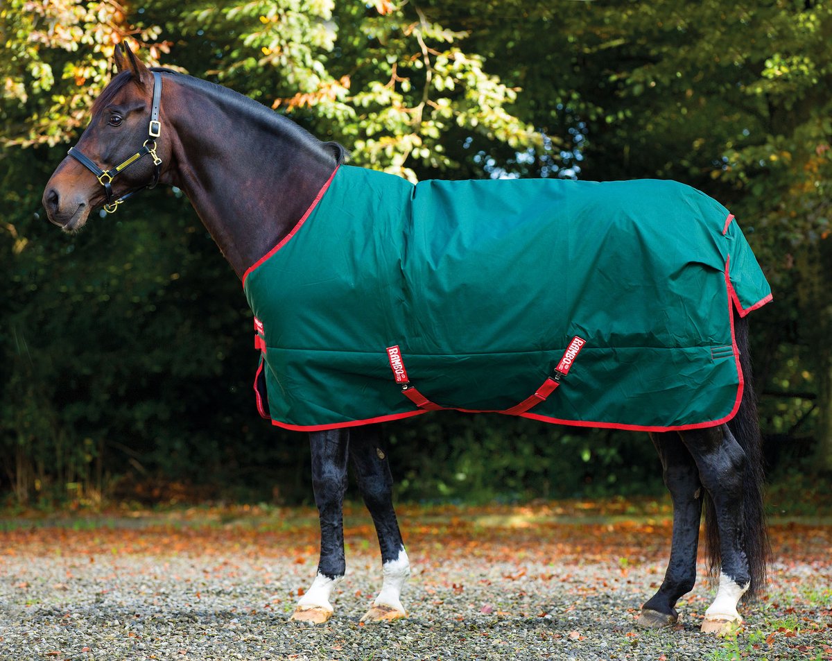 Rambo Original Turnout Lite 0g - Groen/Rood - 84 inch / 160-213 cm