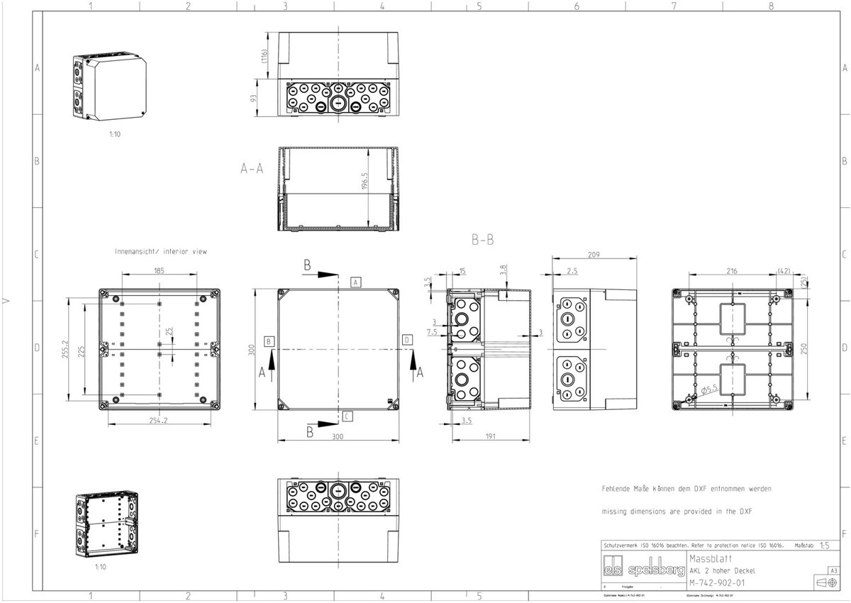 Spelsberg AKL 2-th Installatiebehuizing 300 x 300 x 210 Polystereen (EPS) Grijs 1 stuk(s)