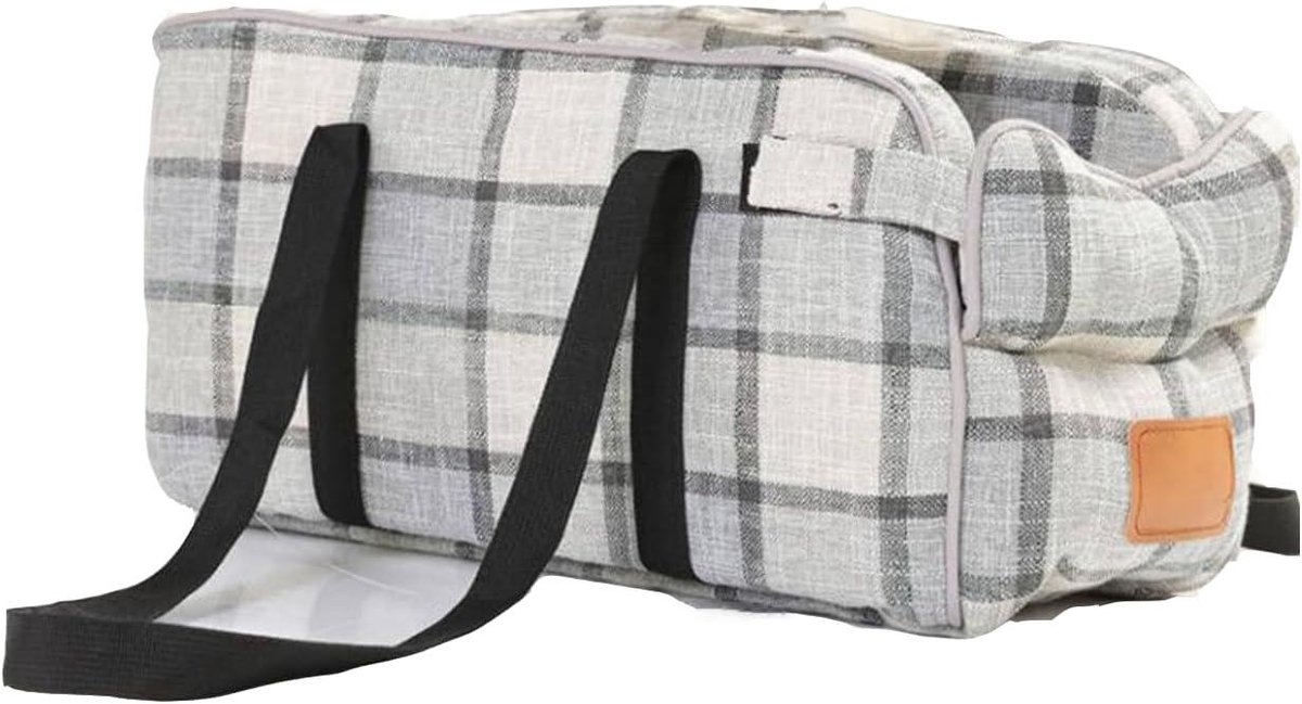 Huisdier Autostoel - Reis Zitje - Veilig Reizen - Middenconsole Model - 49x25x21 cm - Grijs