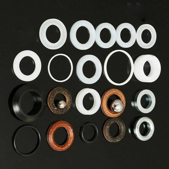 Verfspuit Afdichtring Set - Reparatieset Onderdelen - Apparatuur Onderhoud - Hoge Temperatuur Bestendig - 22 Stuks - Niet Gespecificeerd — afbeelding 3