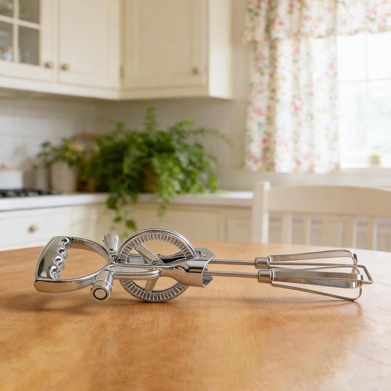 Roestvrijstalen handmixer - Keukenmixer deegklopper - Beslag en deeg maken - Instelbare mengkracht - Large 31 cm - Zilverkleurig — afbeelding 3
