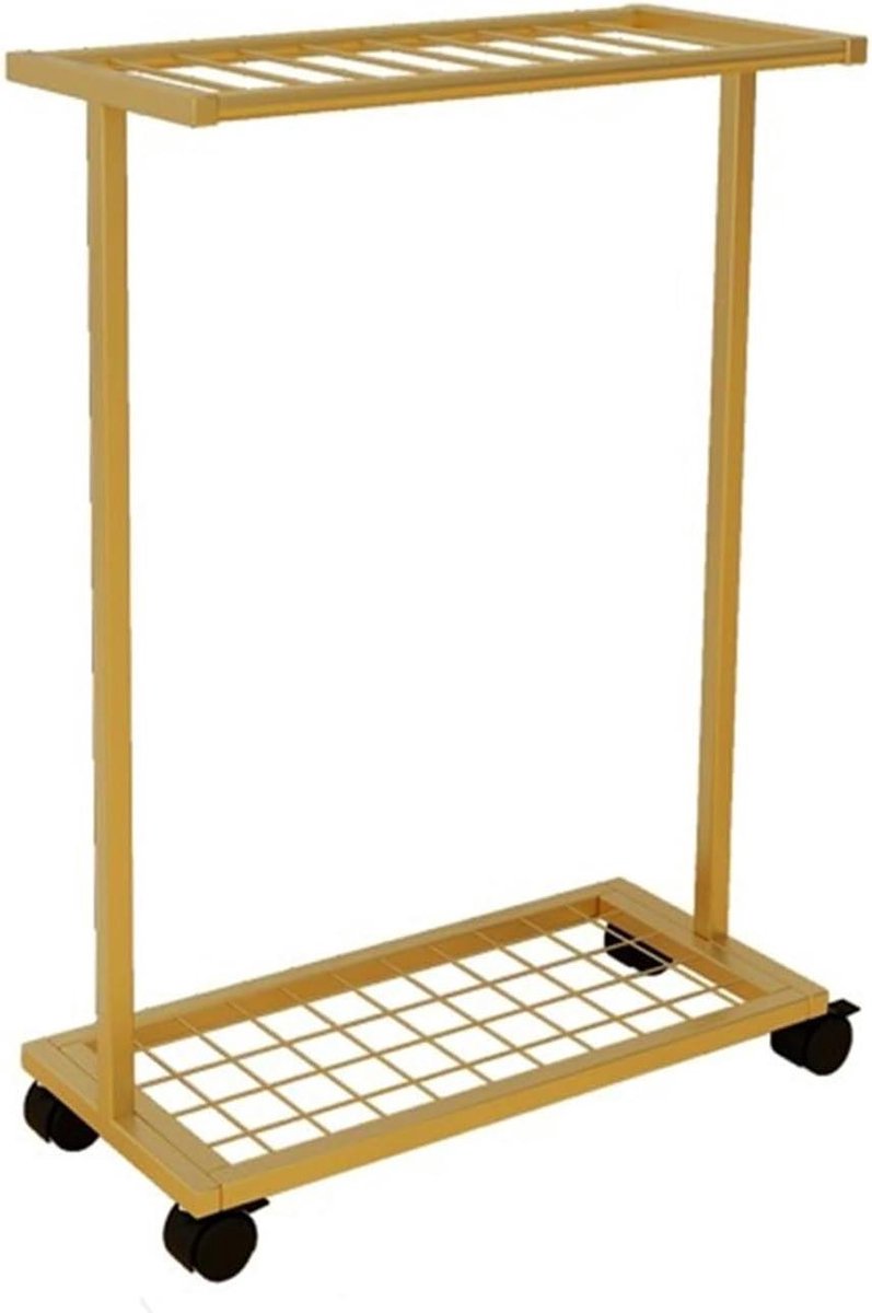 Sportrek Opbergkar - Racket Houder - Sportuitrusting Organiseren - Met Wielen - 45 x 20 x 65 cm - Goud