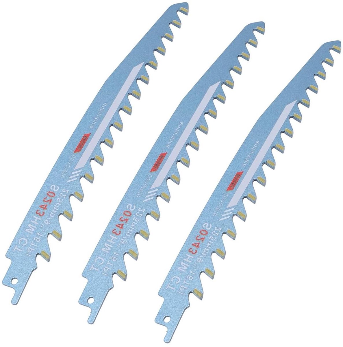 Reciprozaagblad Set - Metaalzaagblad - Bouwklussen Uitvoeren - Hardmetalen Tanden - 9 Inch - Blauw