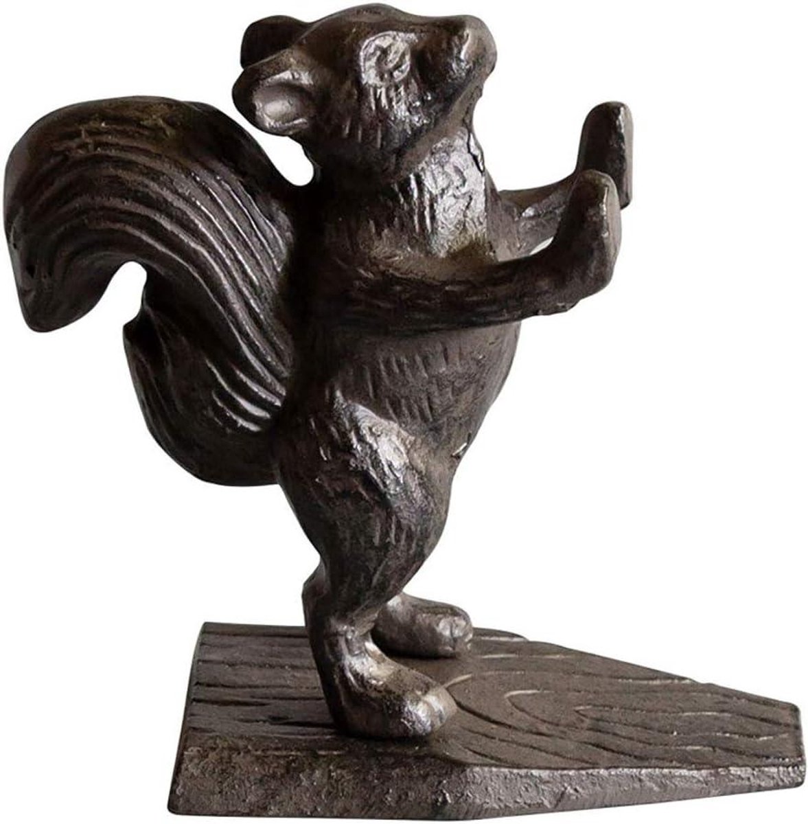 Deurstop Gietijzer - Wig Stopper - Huis Decoratie - Rustieke Vintage Look - 10x7x13 cm - Bruin