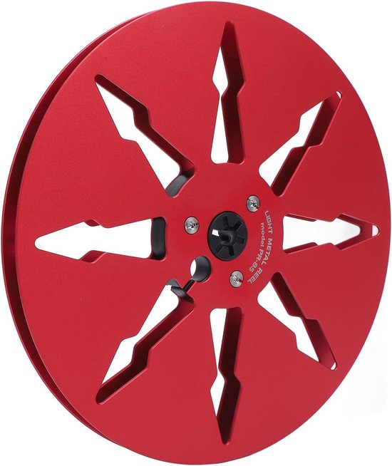 Lege Tapespoel - Spoel voor Tape Machine - Muziek Opnemen - Aluminiumlegering Constructie - 7 inch - Rood — afbeelding 5