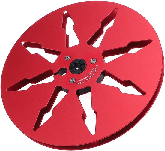 Lege Tapespoel - Spoel voor Tape Machine - Muziek Opnemen - Aluminiumlegering Constructie - 7 inch - Rood — afbeelding 2