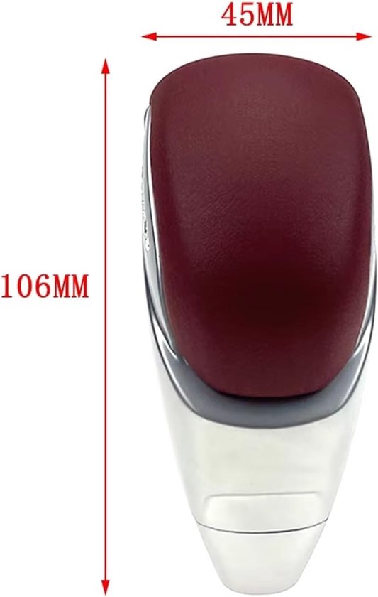 Schakelpookknop - Versnellingspook Hendel - Verbeter Rijervaring - Comfortabele R-vorm - 10x10mm - Zilver Rood — afbeelding 3