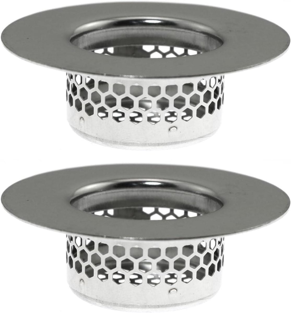 Badkamer Afvoerzeef - Doucheputje Zeefje - Voorkom Verstoppingen - Roestvrij Staal - 5 cm Diameter - Zilverkleurig
