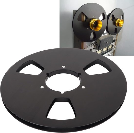 Lege Spoel - Tape Reel - Muziek Opnemen - Aluminium Legering - 10 Inch - Zwart — afbeelding 2
